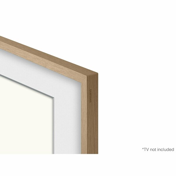 Almo 2021/22 75-in. The Frame Customizable Bezel - Modern Teak Contemporary Style Wall Mountable Frame VG-SCFA75TK